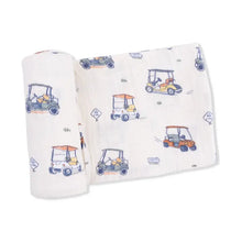Load image into Gallery viewer, Zooming Golf Carts - Swaddle Blanket