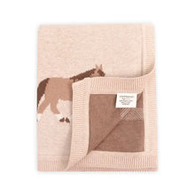 Load image into Gallery viewer, Pony Snuggles - Organic Cotton Jacquard Knit Baby Blanket