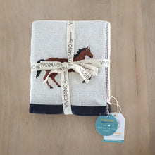 Load image into Gallery viewer, Horse - Organic Cotton Jacquard Sweater Knit Baby Blanket