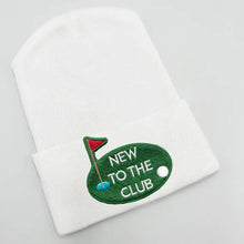 Load image into Gallery viewer, New to the Club Newborn Boys and Girls - Golf Baby Hat