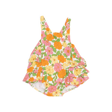 Load image into Gallery viewer, ANGEL DEAR- Botanical retro floral ruffle sunsuit