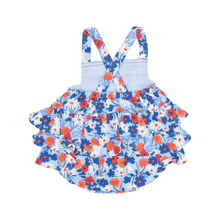 Load image into Gallery viewer, Poppy Days Ruffle Sunsuit