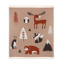 Load image into Gallery viewer, Woodland Bear - Organic Jacquard Sweater Knit Baby Blanket