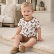 Load image into Gallery viewer, Boy's Southwest Tee & Shorts Set – Cactus Trails Bamboo