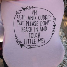 Load image into Gallery viewer, Pink No Touching Baby Car Seat Cover