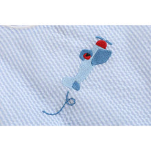 Load image into Gallery viewer, Light Blue Airplane Bubble Romper