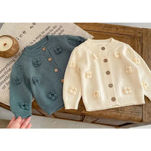 Load image into Gallery viewer, Annie & Charles® knitted jacket FLOWERS (Beige)