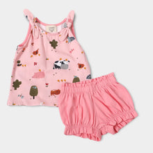 Load image into Gallery viewer, Farm Baby Playsuit Tee + Bubble Shorts Set (Organic Cotton)