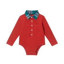 Load image into Gallery viewer, Infant 2-Piece Polo Shirtzie® Set | Red Holiday Christmas