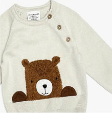 Load image into Gallery viewer, Furry Bear Knit Baby Pullover Sweater (Organic Cotton)