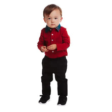 Load image into Gallery viewer, Infant 2-Piece Polo Shirtzie® Set | Red Holiday Christmas