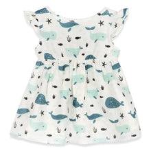 Load image into Gallery viewer, Whales Baby Dress + Bloomer (Organic Muslin)