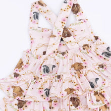 Load image into Gallery viewer, Farm Animals Floral Cameos Pink - Ruffle Sunsuit