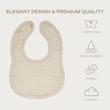 Load image into Gallery viewer, Muslin Bibs in Sand