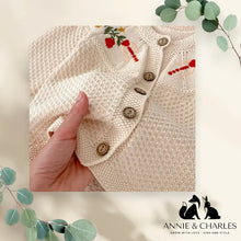 Load image into Gallery viewer, Annie & Charles® floral embroidered knit jacket