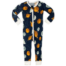 Load image into Gallery viewer, Milkbarn bamboo zipper PJ planet (18-24 Months)
