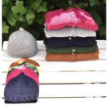 Load image into Gallery viewer, Merino-Set for Newborn Babies (Blue-Cardigan & Cap)