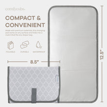 Load image into Gallery viewer, Compact Changing Pad in Grey Pattern