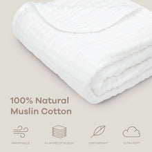 Load image into Gallery viewer, Baby Muslin Blanket in White