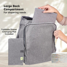 Load image into Gallery viewer, Explorer Diaper Backpack with Changing-Classic Gray Pads