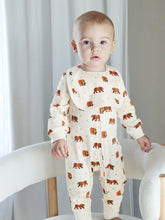 Load image into Gallery viewer, Organic Footless 2-Way Zipper Romper in Brown Bear