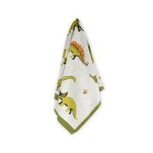 Load image into Gallery viewer, Green Dinosaur - OrganicJacquard Sweater Knit Baby Blanket