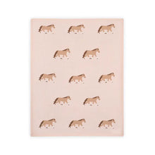 Load image into Gallery viewer, Pony Snuggles - Organic Cotton Jacquard Knit Baby Blanket