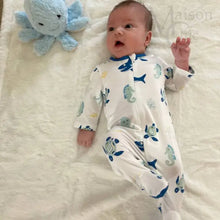 Load image into Gallery viewer, Sea Life Bamboo Footie