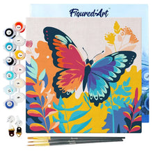 Load image into Gallery viewer, Mini Paint by numbers framed - Tropical Butterfly