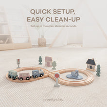 Load image into Gallery viewer, 30-Piece Wooden Train Set for Toddlers Ages 1+