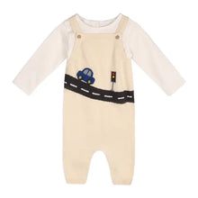 Load image into Gallery viewer, Car Applique Sweater Knit Baby Overall & Bodysuit (Organic)