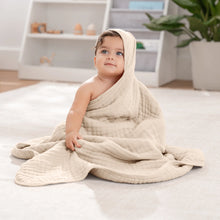 Load image into Gallery viewer, Baby Hooded Towels in Cedar & Sand