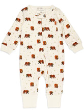 Load image into Gallery viewer, Organic Footless 2-Way Zipper Romper in Brown Bear