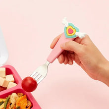 Load image into Gallery viewer, FlexWarez Toddler and Kids Stainless Spoon & Fork Set (pink)
