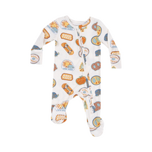 Load image into Gallery viewer, ANGEL DEAR - Groovy vibes stickers 2 way zipper footie