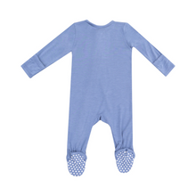 Load image into Gallery viewer, ANGEL DEAR - Solid Country blue 2 way zipper footie
