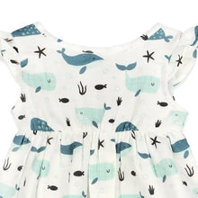 Load image into Gallery viewer, Whales Baby Dress + Bloomer (Organic Muslin)