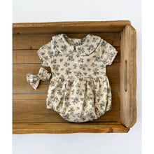 Load image into Gallery viewer, Violetta Floral Romper + Bow