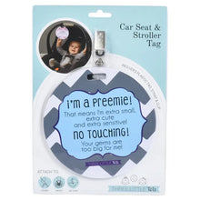 Load image into Gallery viewer, Blue Preemie No Touching and Stroller Tag