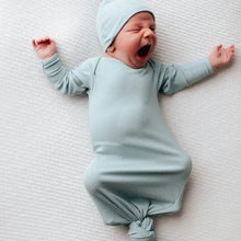 Load image into Gallery viewer, Three little tots - Blue bird knotted gown