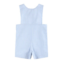 Load image into Gallery viewer, Light Blue Seersucker Lil Brother Smocked Jon Jons