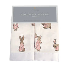 Load image into Gallery viewer, Powder Pink Bunnies Bamboo Newcastle Blankie
