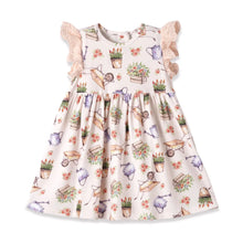 Load image into Gallery viewer, Petal Patch Baby Girl Dress – Bamboo & Eyelet Garden Dress