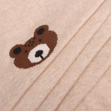 Load image into Gallery viewer, Brown Bear - Organic Cotton Jacquard Knit Baby Blanket