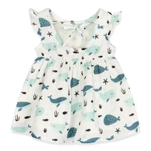 Load image into Gallery viewer, Whales Baby Dress + Bloomer (Organic Muslin)