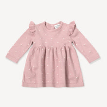 Load image into Gallery viewer, Mila Ruffle Bobble Baby Sweater Knit Dress-Blush