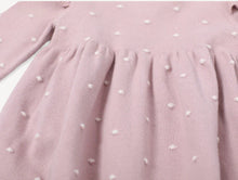 Load image into Gallery viewer, Mila Ruffle Bobble Baby Sweater Knit Dress-Blush