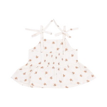 Load image into Gallery viewer, Bitty Blooms Peplum Tank W Smocked Back And Smocked Waist Pants With Ladder Trim