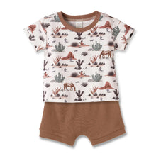 Load image into Gallery viewer, Boy's Southwest Tee & Shorts Set – Cactus Trails Bamboo