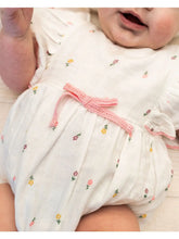 Load image into Gallery viewer, Margot Flower Baby Romper + Headband (Organic)